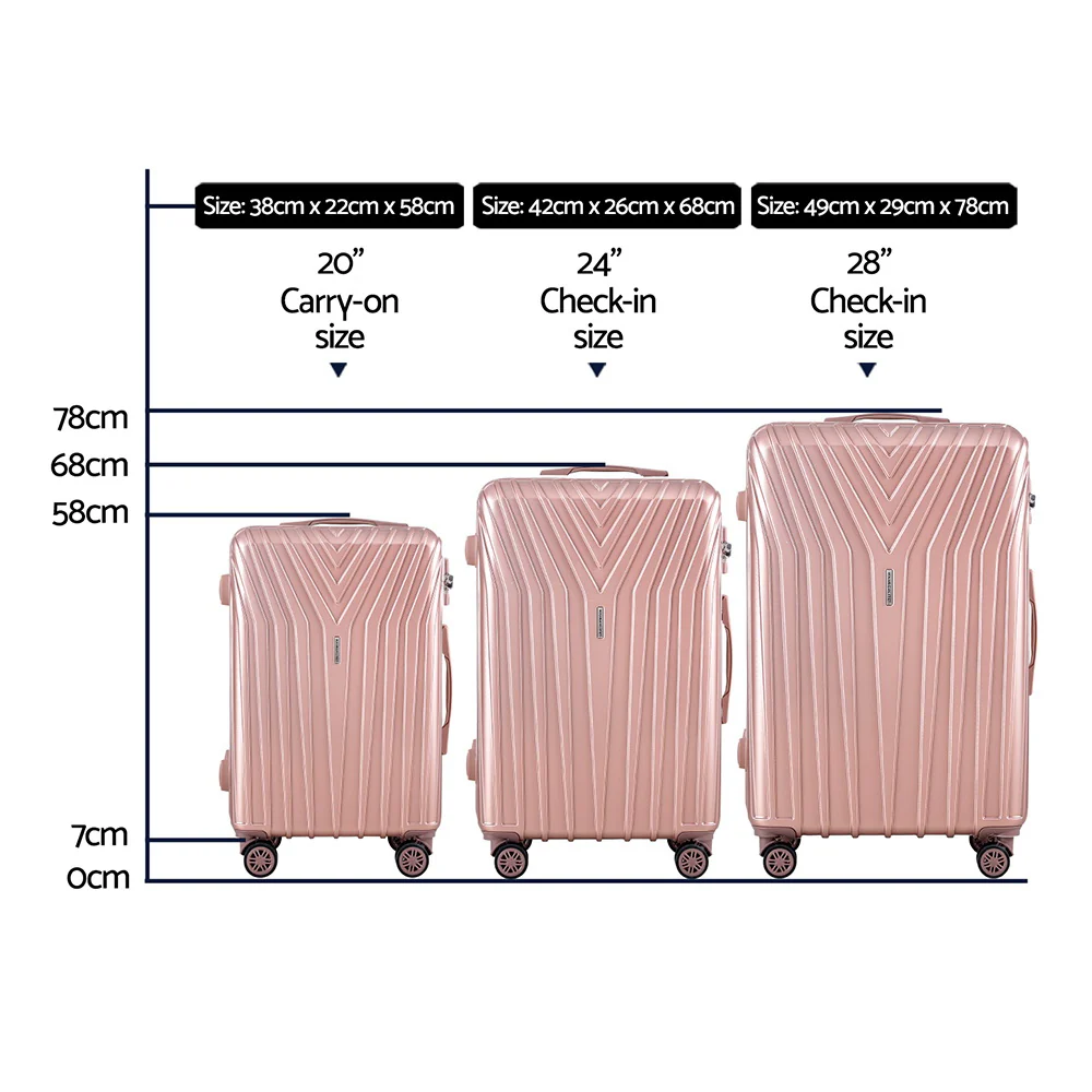 Set of 3 Luggage 20-24-28
