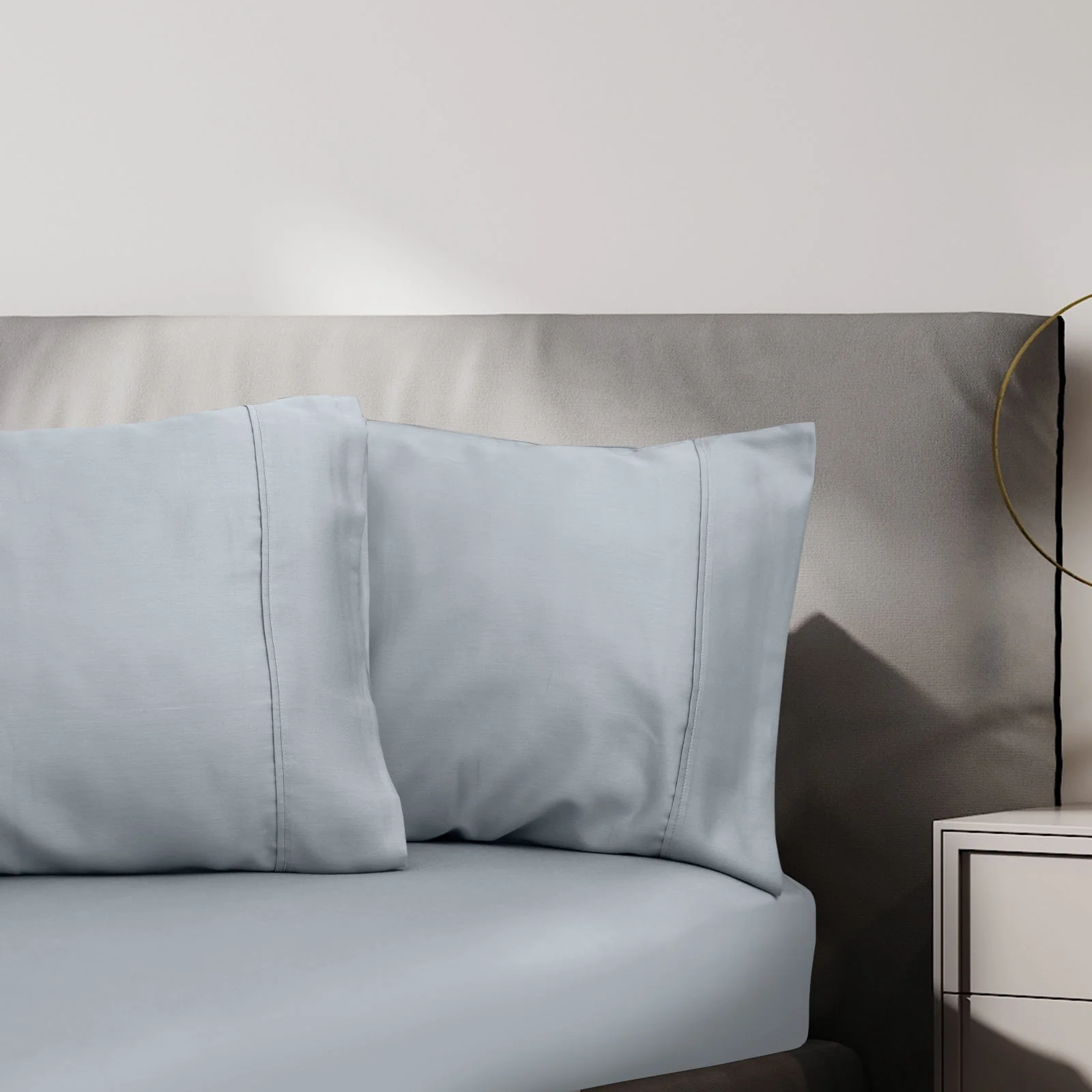 Double Royal Comfort 1500TC Cotton Rich Fitted Sheet 3pc Set - Indigo - Nurns