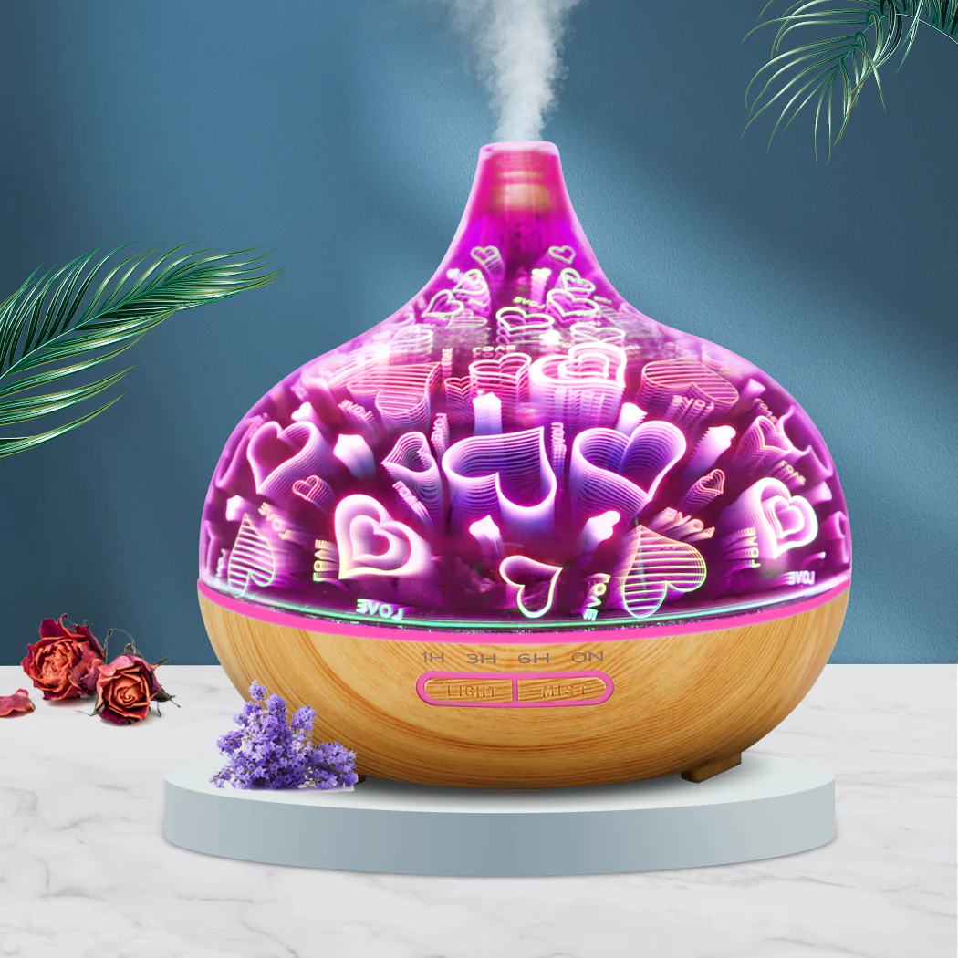 Aroma Diffuser Aromatherapy Ultrasonic Humidifier Essential Oil Purifier Heart - Nurns