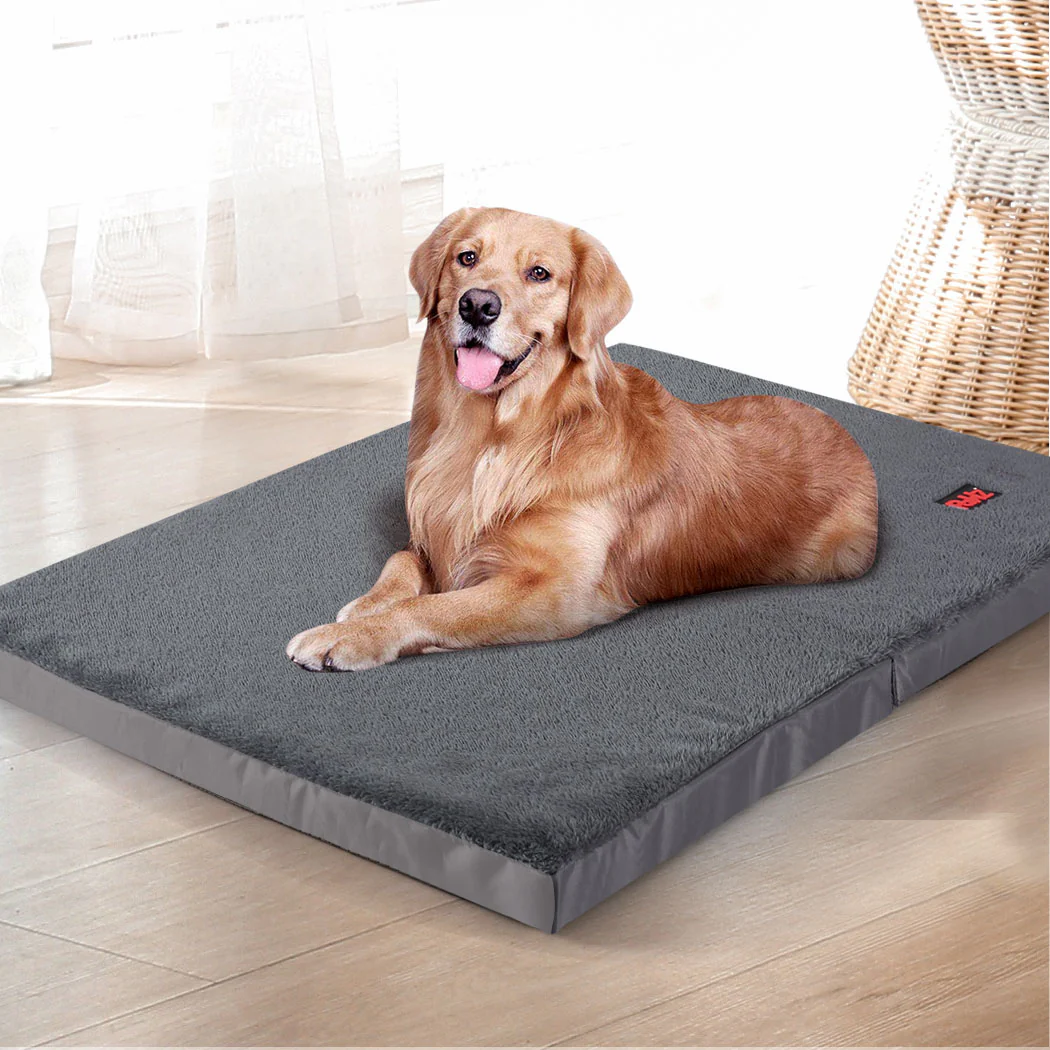 LARGE Dog Beds Pet Foldable - Grey - Nurns
