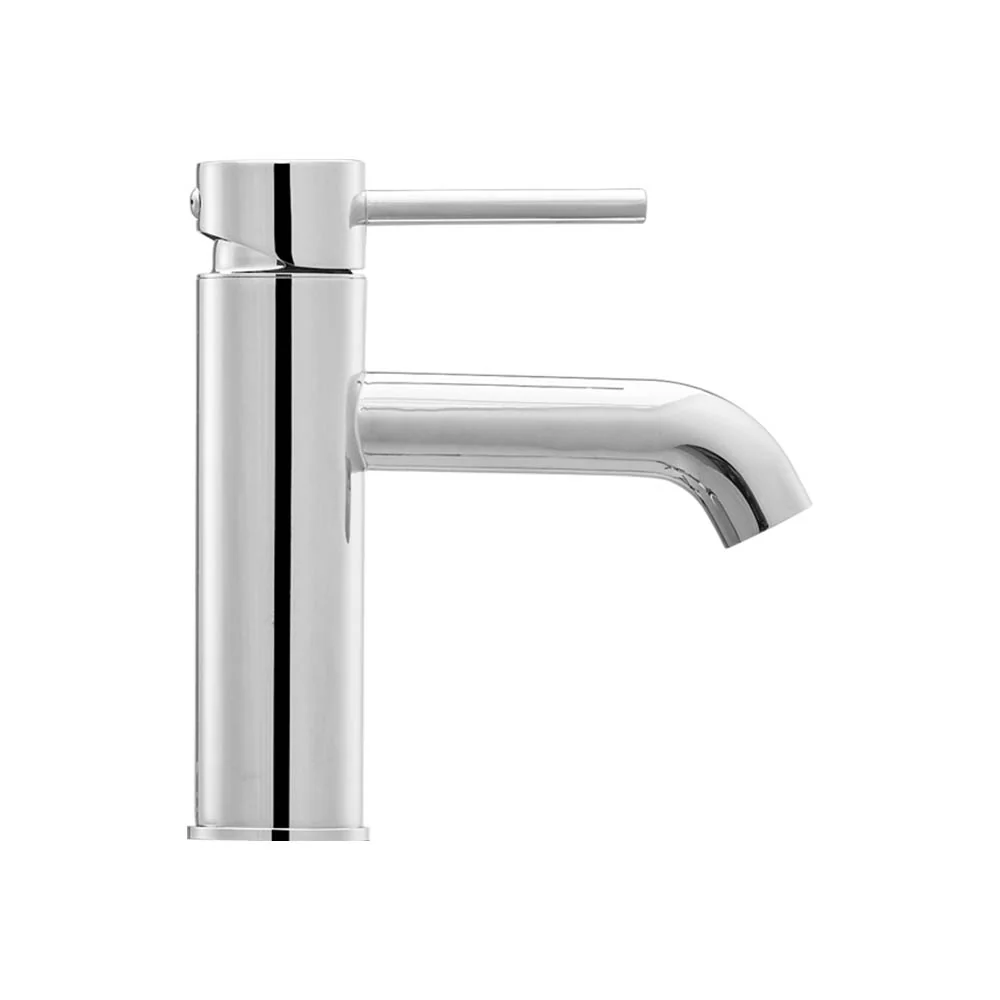 Bathroom Basin Mixer Tap Round Brass Faucet Vanity Laundry Chrome - Nurns