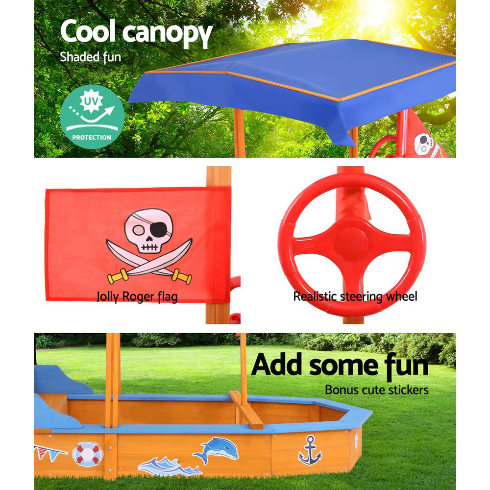 Boat-shaped Canopy Sand Pit - Nurns