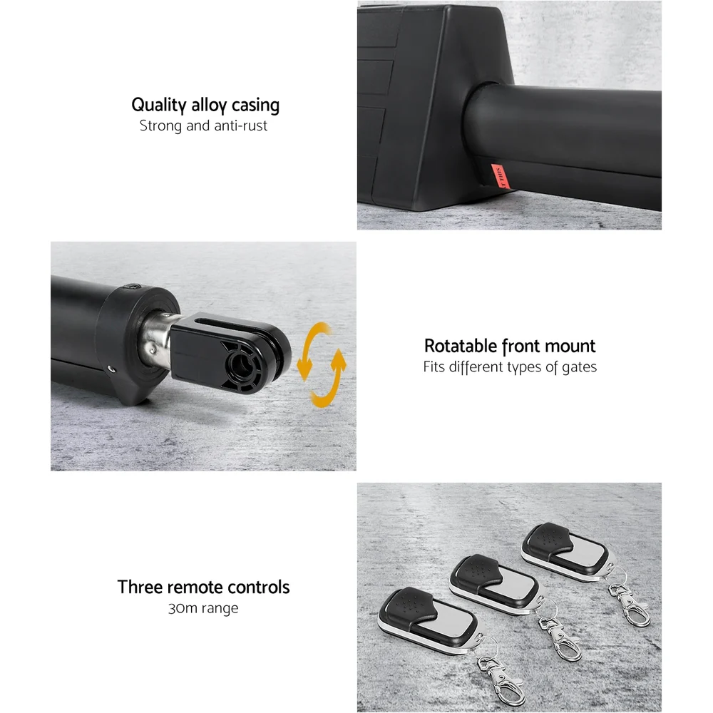 Single Swing Gate Opener 20W Full Solar Power Automatic 300kg 5m - Nurns