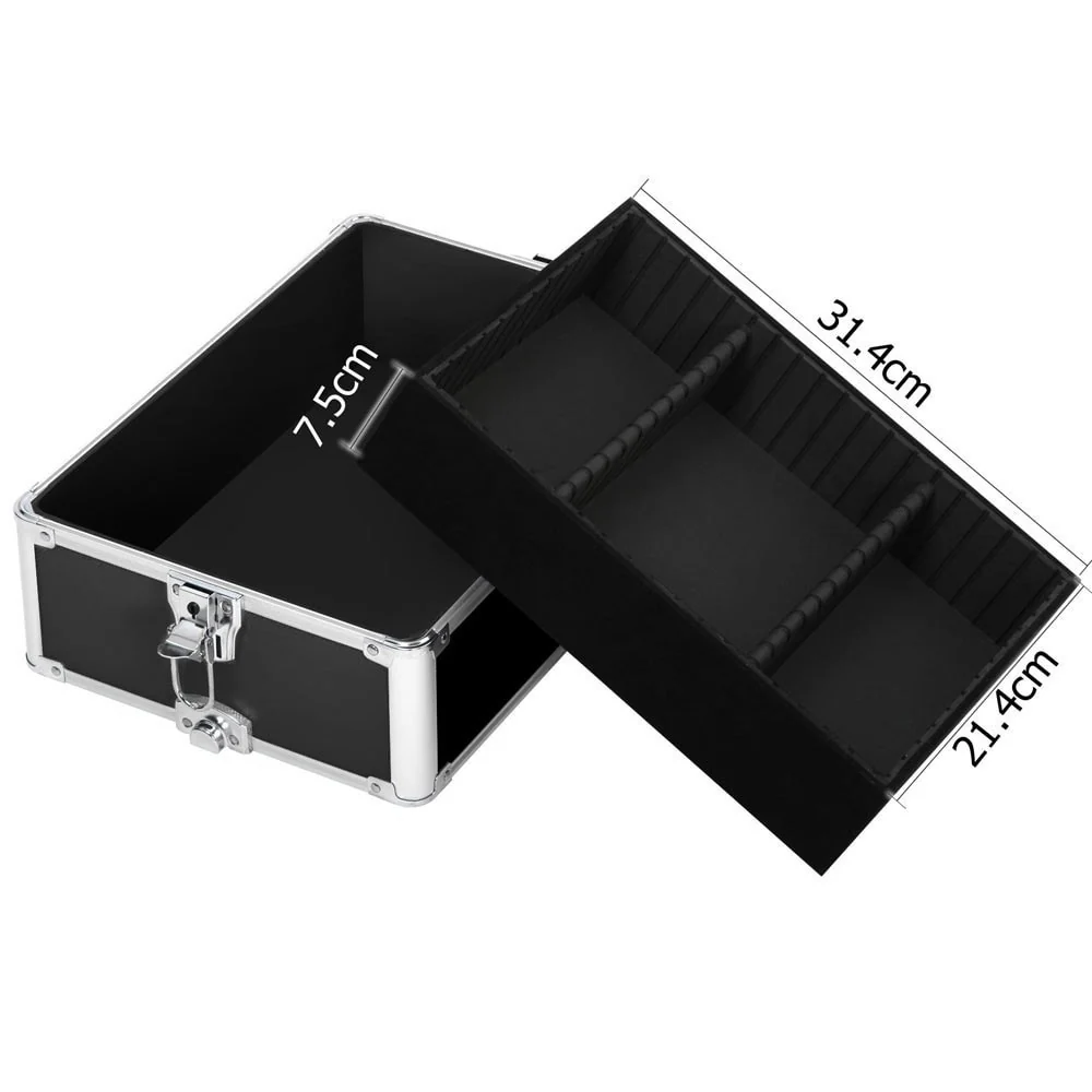 7 in 1 Portable Cosmetic Beauty Makeup Trolley - Black - Nurns