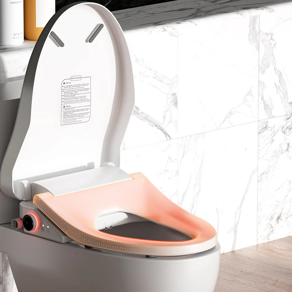 Bidet Electric Toilet Seat Cover Knob Control - White - Nurns