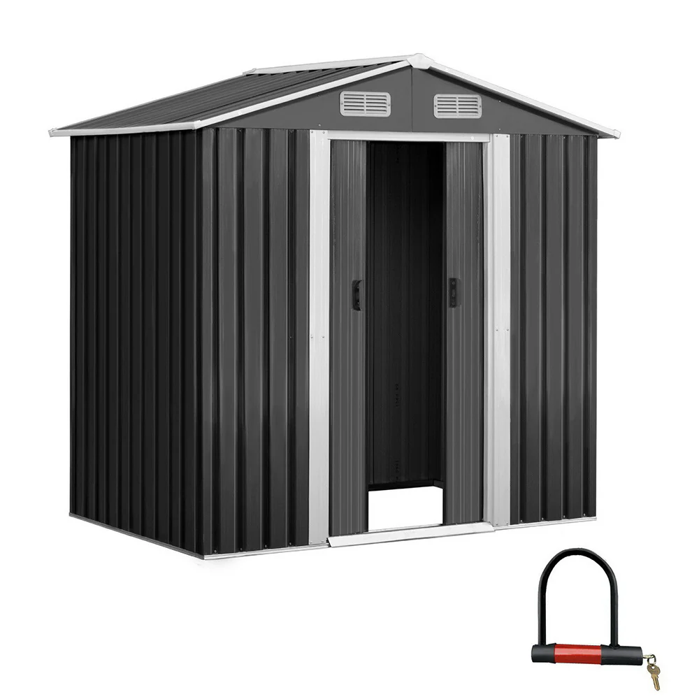 Giantz Garden Shed 1.96x1.32M Sheds Outdoor Storage Tool Workshop Metal Shelter Sliding Door - Nurns