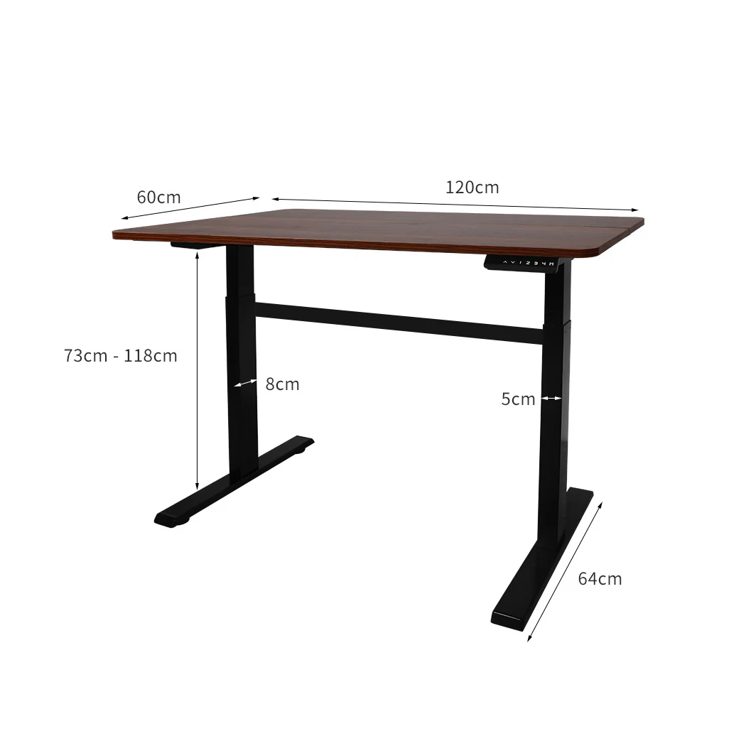 Levede Standing Desk Motorised Height Wooden - Nurns