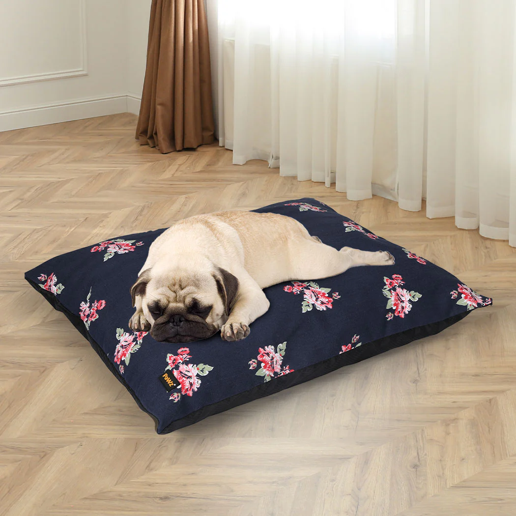 MEDIUM Dog Beds Calming Pet Washable - Navy - Nurns