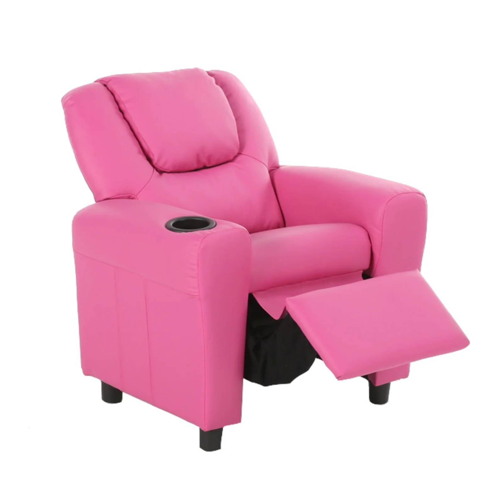 Pierce Kids Recliner Chair Sofa Children Lounge Couch PU Armchair - Pink - Nurns
