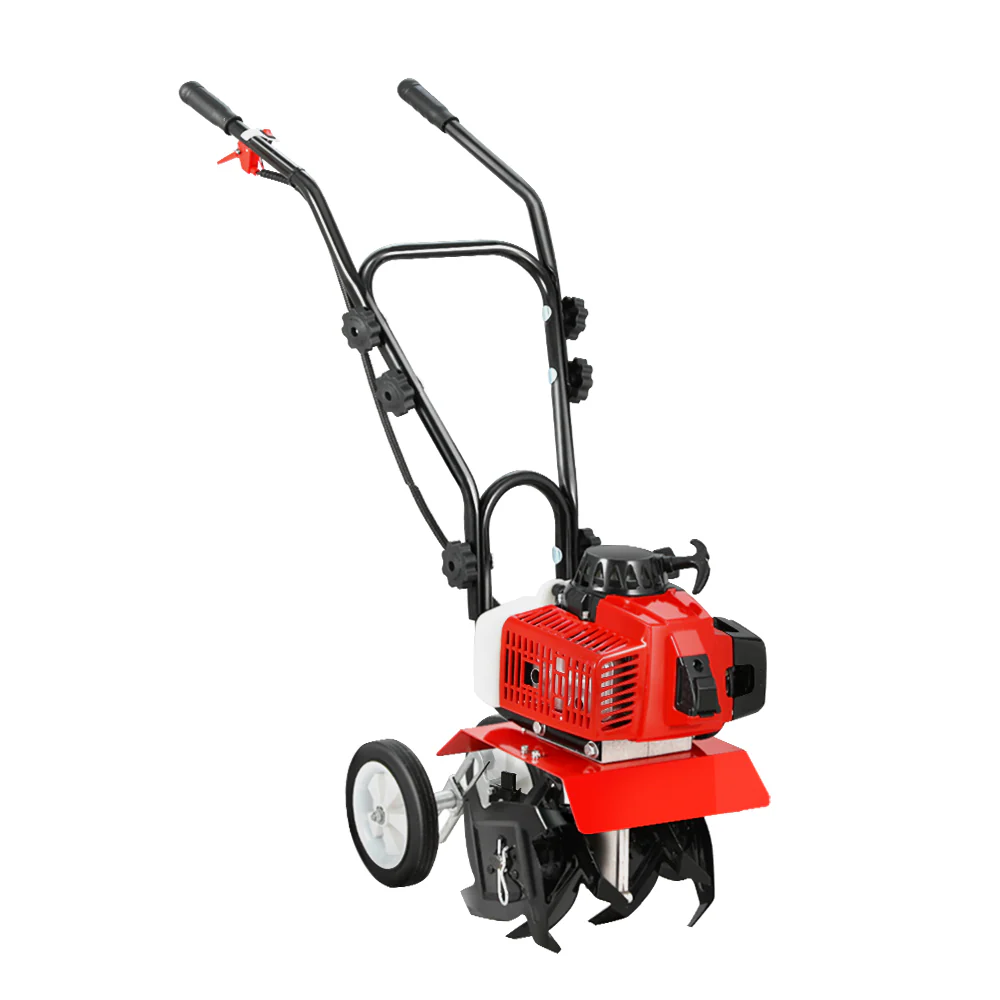 88CC Tiller Garden Cultivator Rototiller 4 Blades Soil Plower Rotary Hoe - Nurns