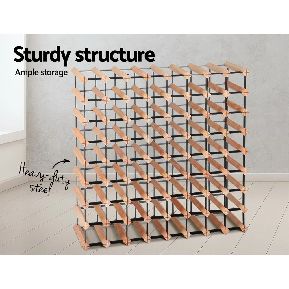 72 Bottle Timber Wine Rack - Nurns
