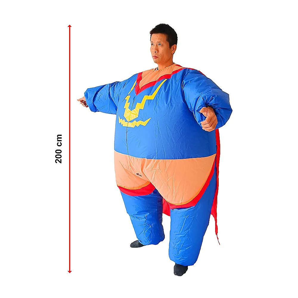 Super Hero Fancy Dress Inflatable Suit - Fan Operated Costume - Nurns
