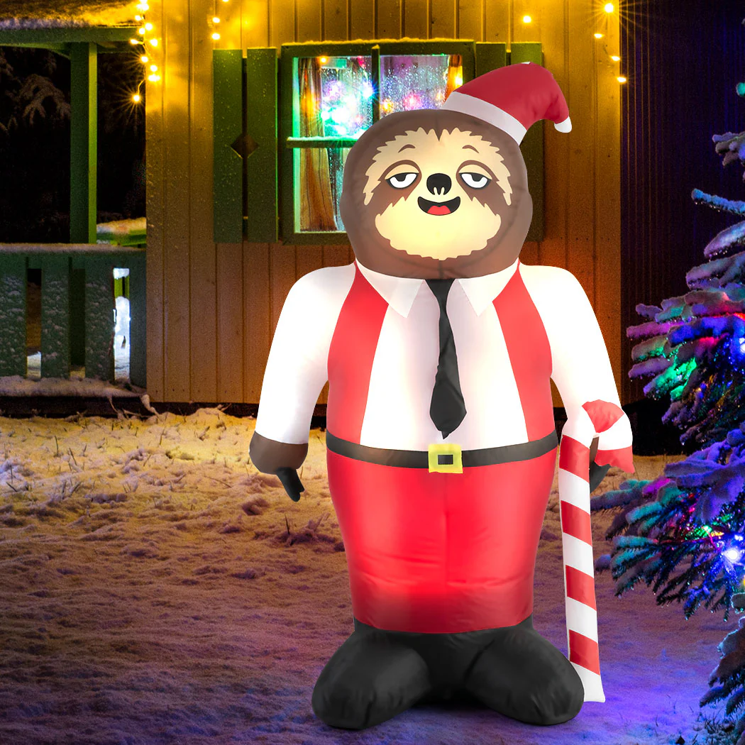 Sloth Christmas Inflatable Xmas Decorations - 1.65M - Nurns