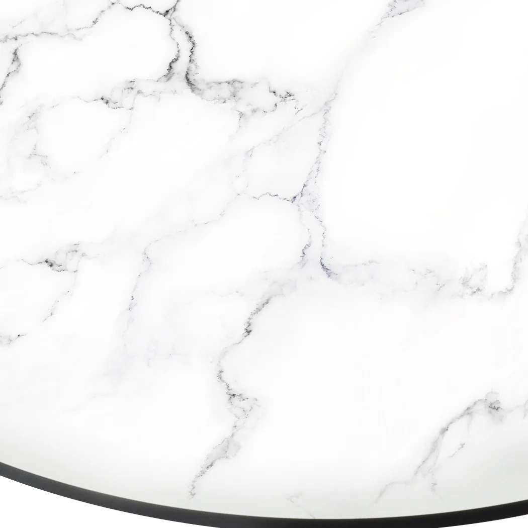 Dining Table Kitchen Swivel Marble Tulip Outdoor Round Metal White - Nurns