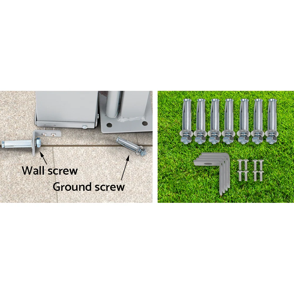 Instahut Side Awning Sun Shade Outdoor Retractable Privacy Screen 2x3M Black x2 - Nurns