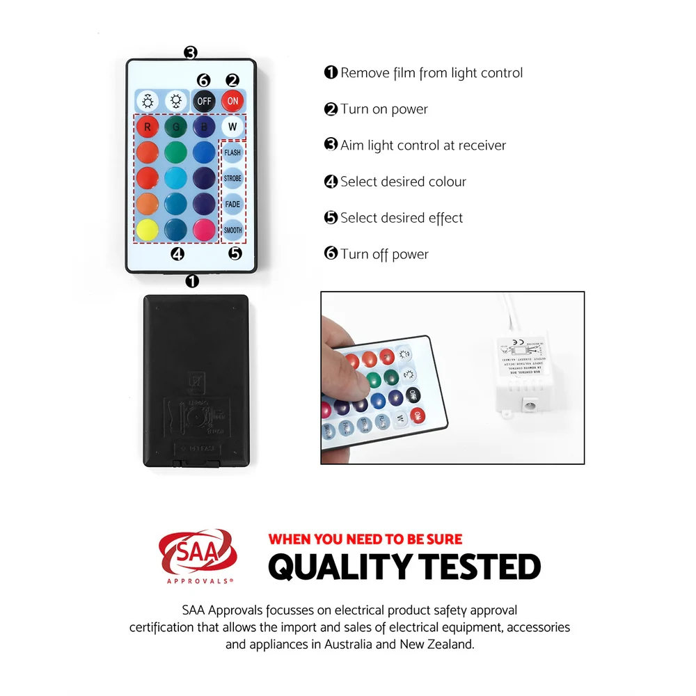 Ianthe LED Lights Coffee Table - White - Nurns