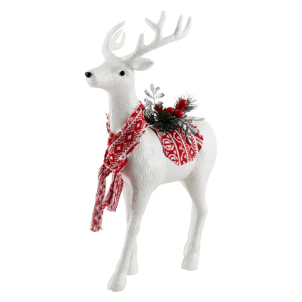 Christmas Reindeer 45cm Glitter Deer Ornaments Party Decorations - Nurns