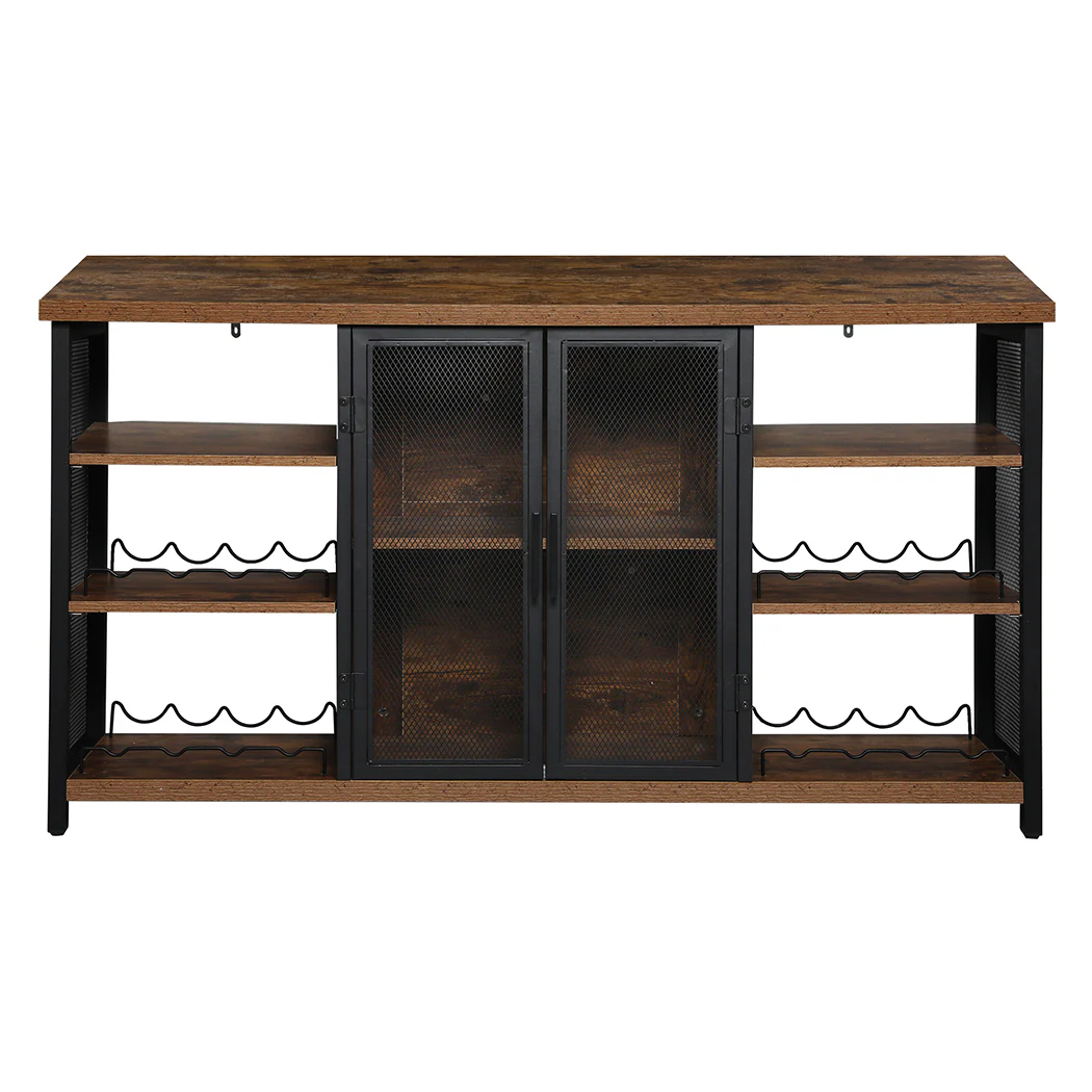 Bar Cabinet Buffet Sideboard - Walnut - Nurns