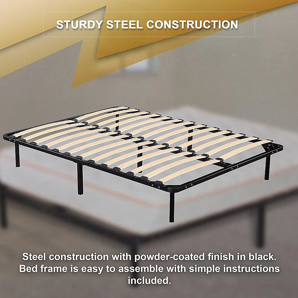 Eliana Metal Bed Frame - Black Double - Nurns