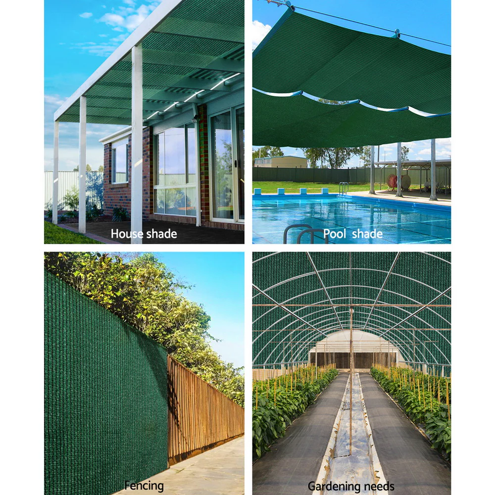 Instahut 50% Shade Cloth 1.83x20m Shade cloth Sail Heavy Duty Green - Nurns