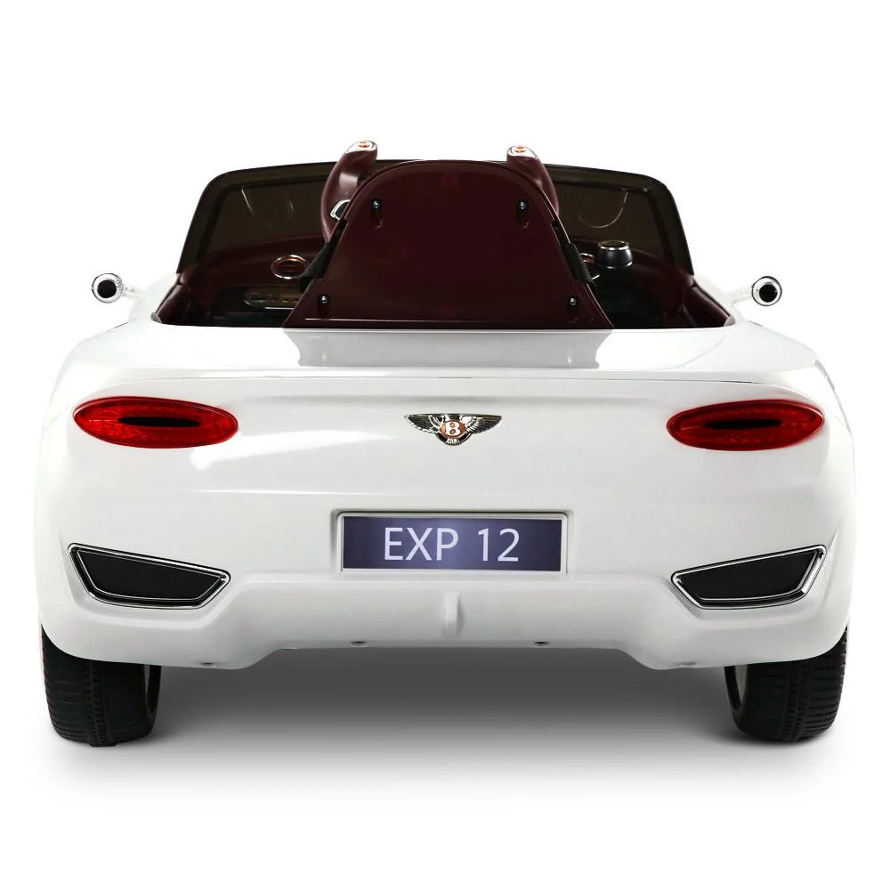 Bentley Kids Ride on Car Licensed Electric Toys 12V Battery Remote Cars - White - Nurns