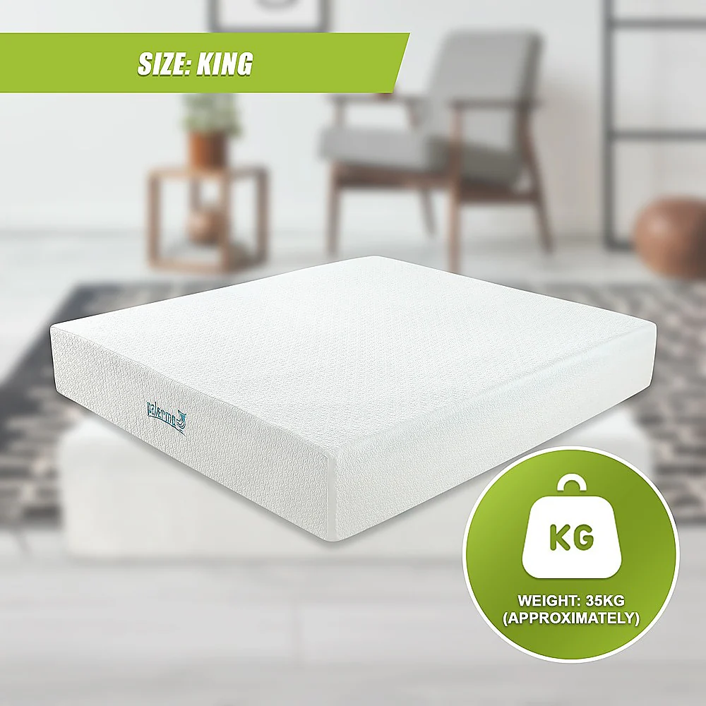 Kairos 30cm Mattress Memory Foam Green Tea Infused - King - Nurns