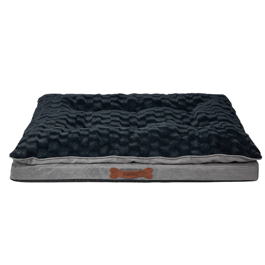 LARGE Dog Beds Calming Pet Removable - Grey - Nurns