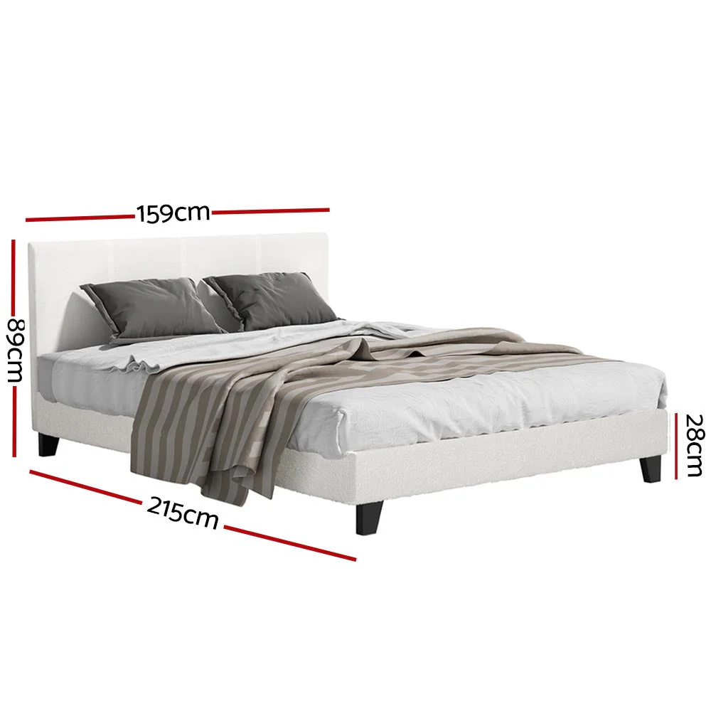 Jasper Bed & Mattress Package - White Queen - Nurns