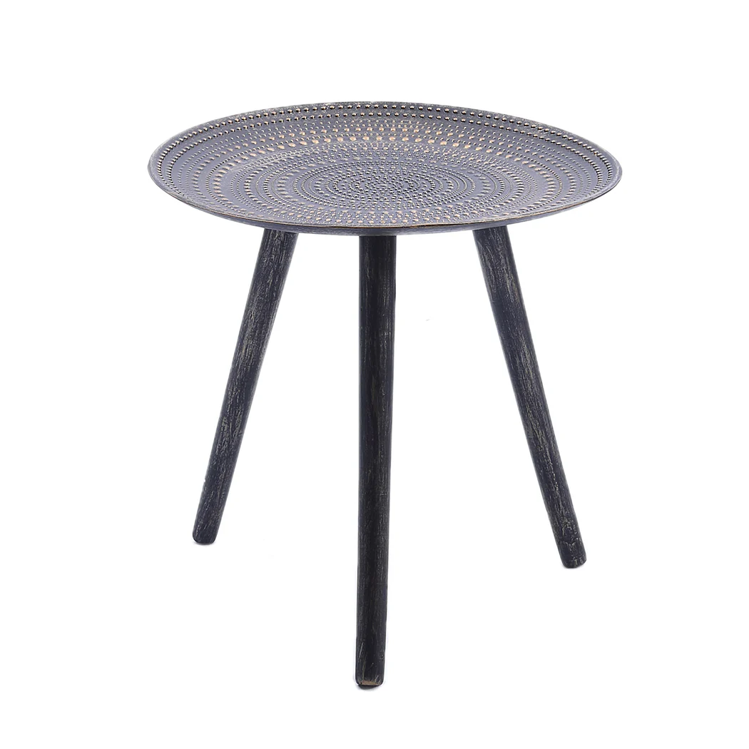 Icarus Side End Table Antique Storage Modern Furniture - Black - Nurns