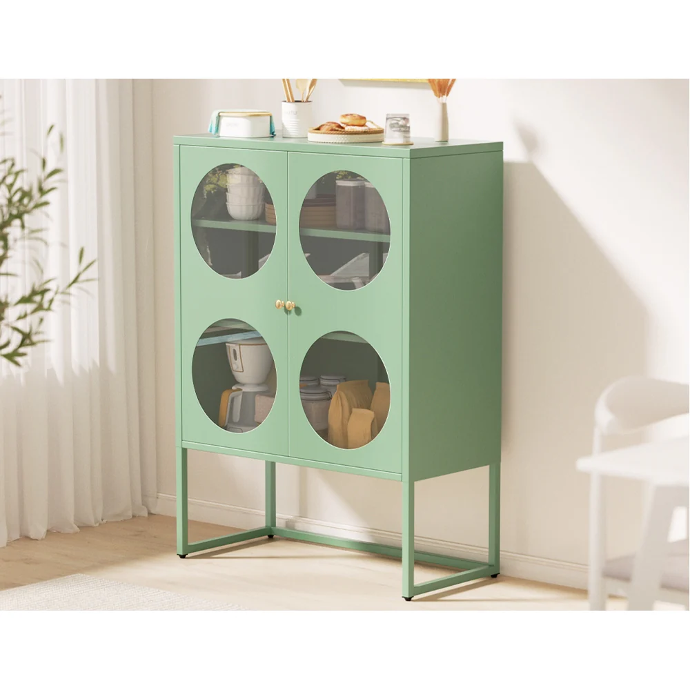 Kael Metal Buffet Sideboard Cabinet - Green - Nurns