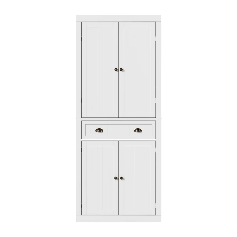 Aidan Buffet Sideboard Cupboard Cabinet - White - Nurns