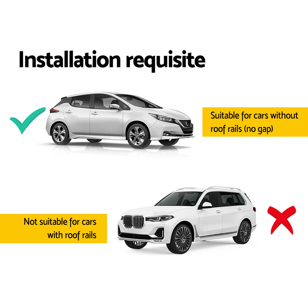 Universal Car Roof Rack 1450mm Cross Bars Aluminium Silver Adjustable Brackets Carrier 90kg - Nurns