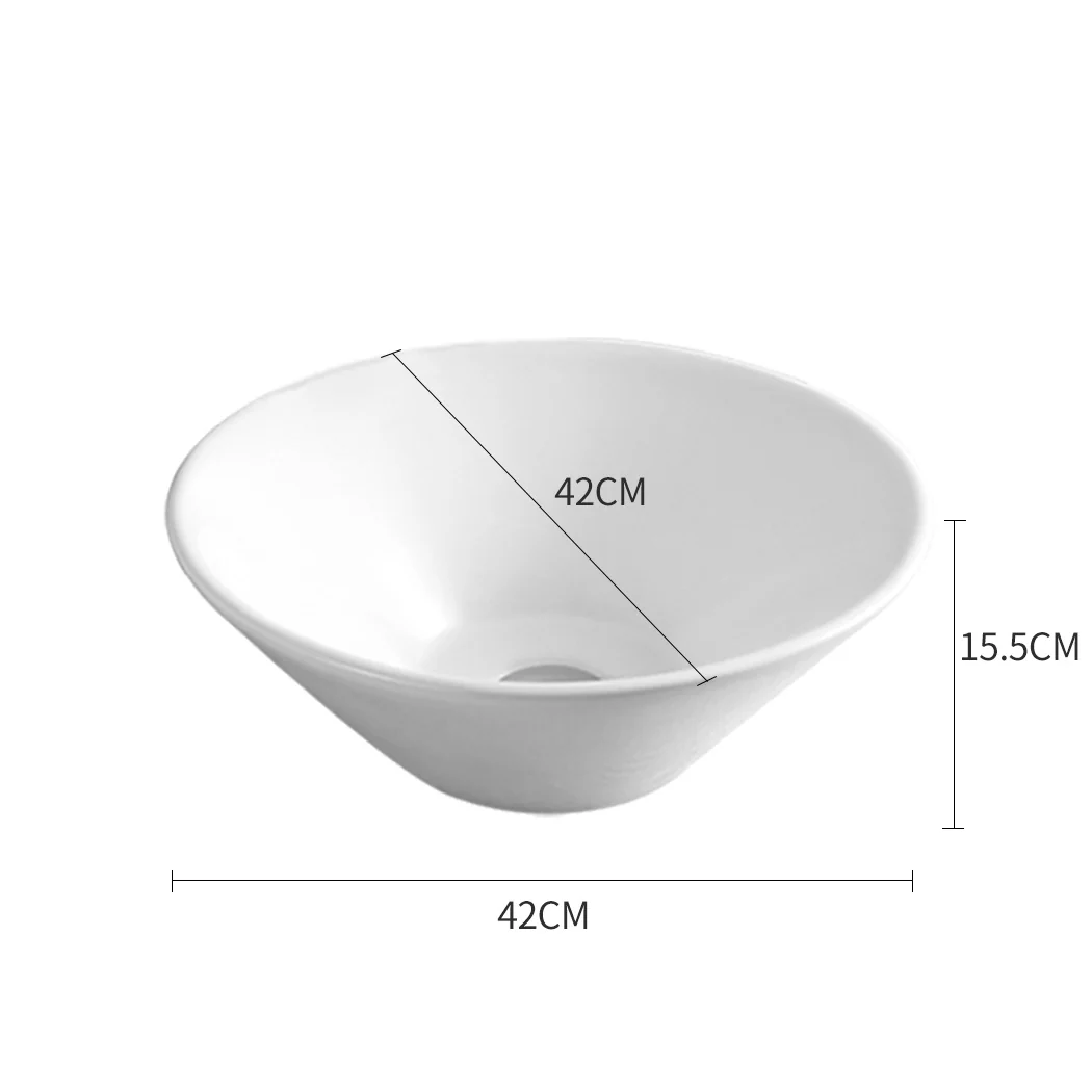 Ceramic Basin Bathroom Wash Counter - Round - Nurns