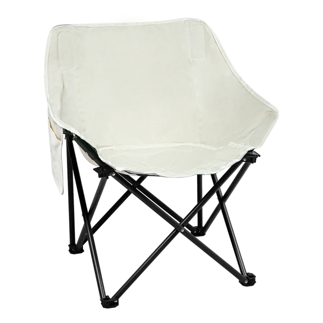 Folding Camping Moon Chair Lightweight - Beige - Nurns