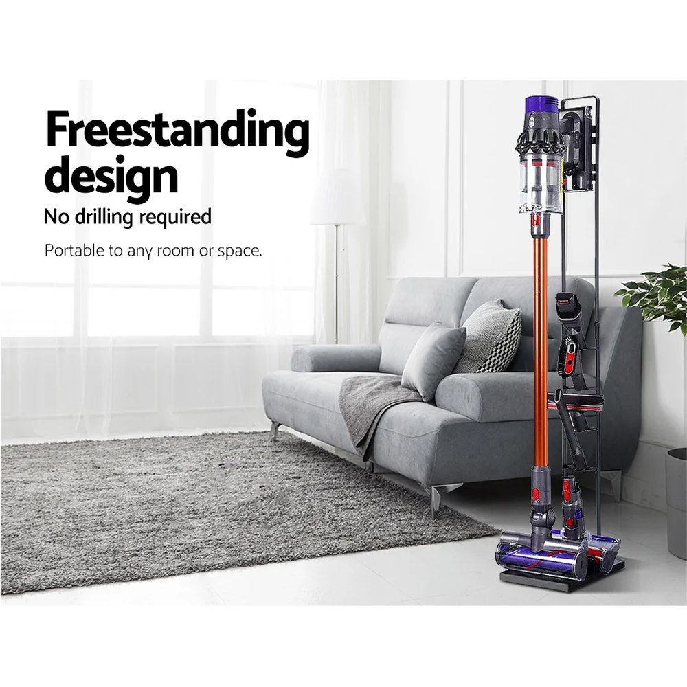 Artiss Freestanding Dyson Vacuum Cleaner Stand for V6 7 8 10 11 Black - Nurns