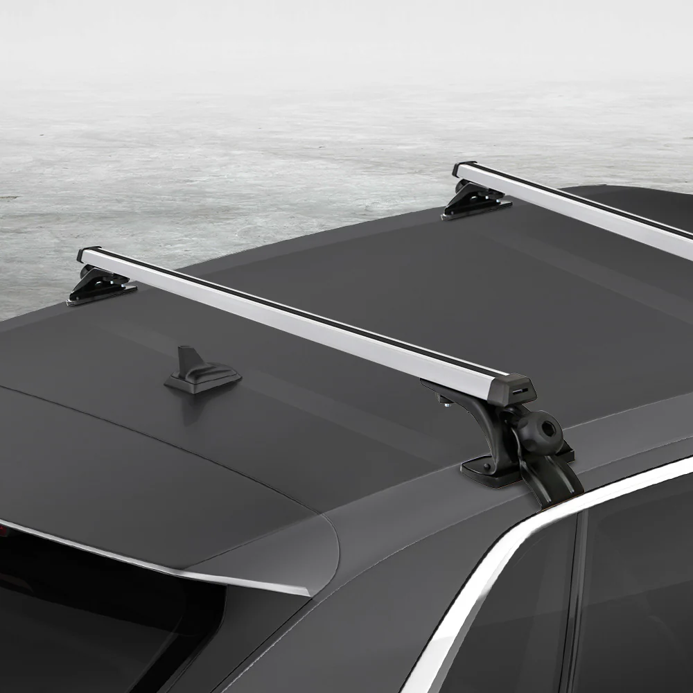 Universal Car Roof Rack 1450mm Cross Bars Aluminium Silver Adjustable Brackets Carrier 90kg - Nurns