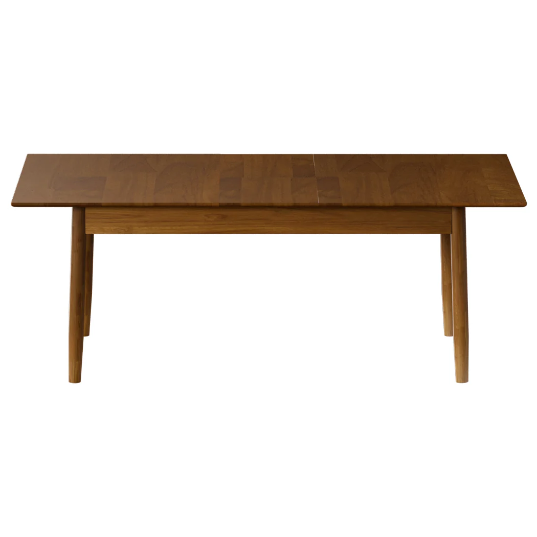 Dining Table 1.6-2M Extendable Rubber Wood Frame Rectangle 8-10 Seater - Nurns