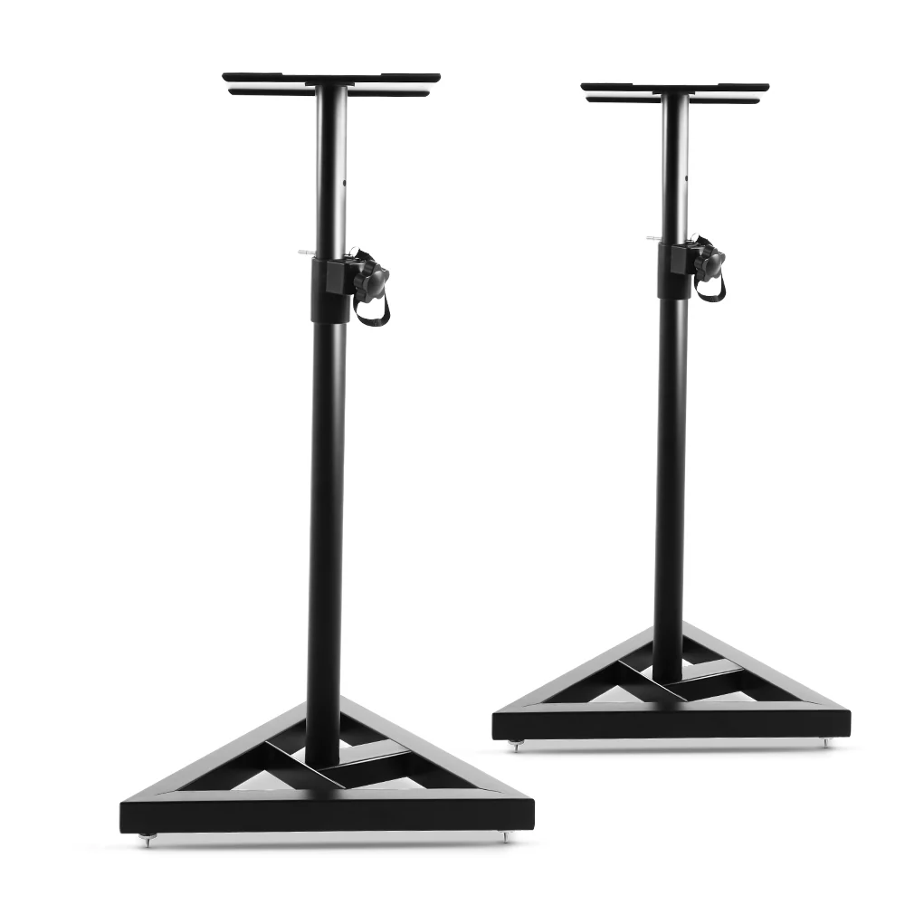 Set of 2 120CM Surround Sound Speaker Stand - Black - Nurns
