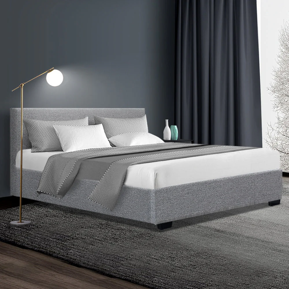 Ruby Bed & Mattress Package with 34cm Mattress - Grey Double - Nurns