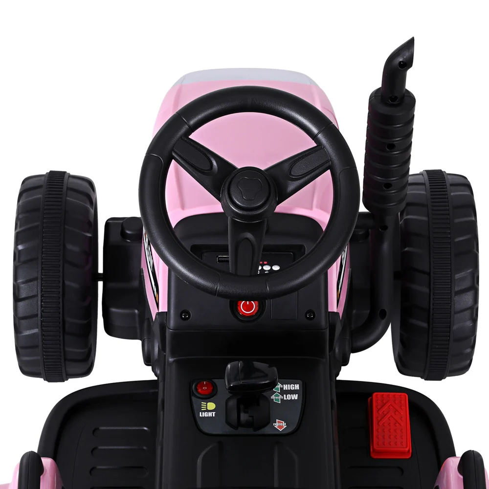 Kids Electric Ride On Car Tractor Toy Cars 12V - Pink - Nurns