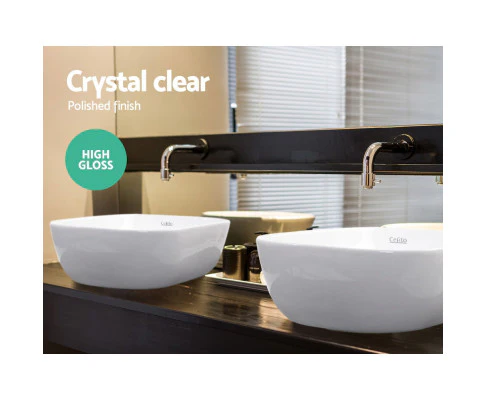 Ceramic Bathroom Basin Sink Vanity Above Counter Basins White Hand Wash - Nurns