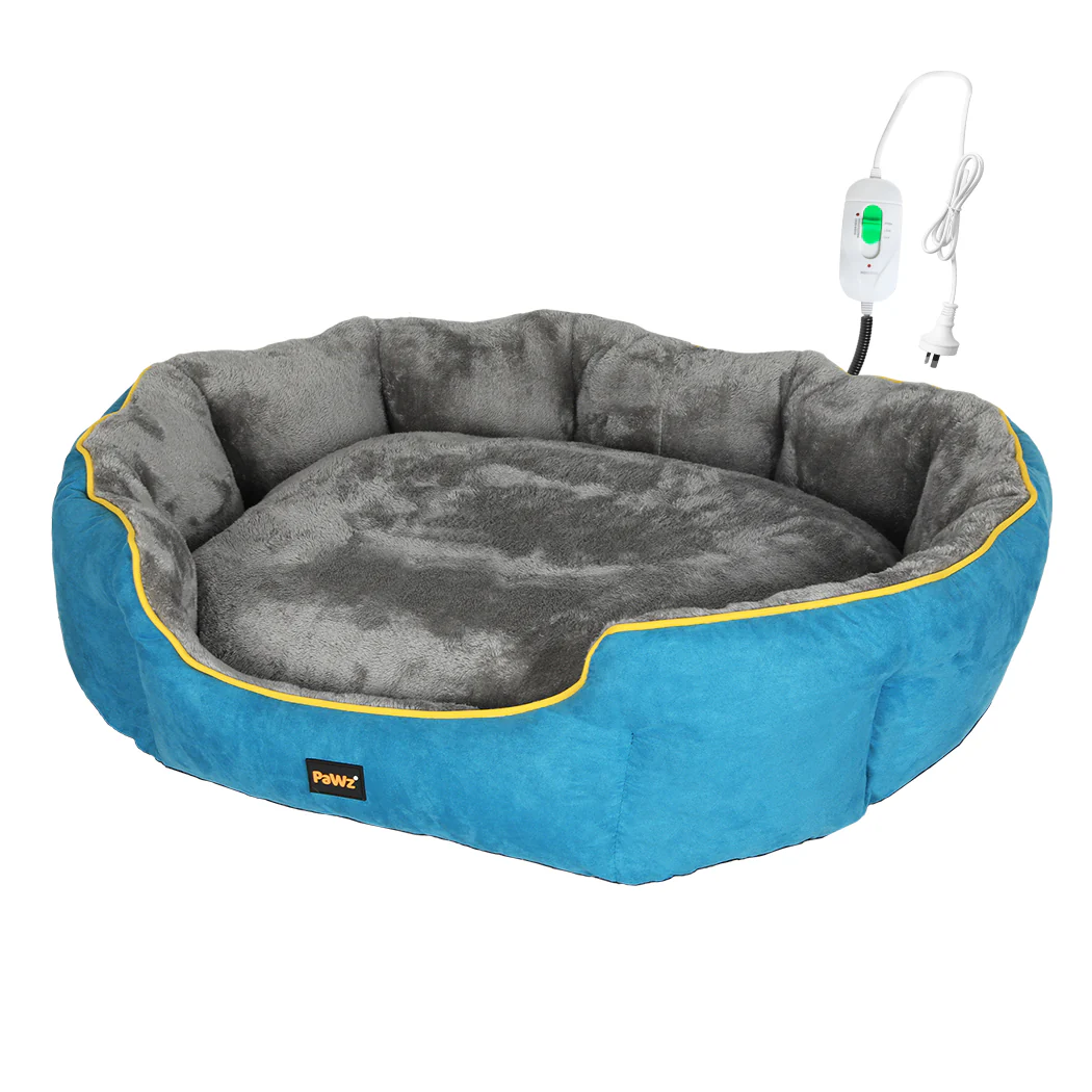 MEDIUM Dog Beds Electric Pet Heater Heated - Blue - Nurns