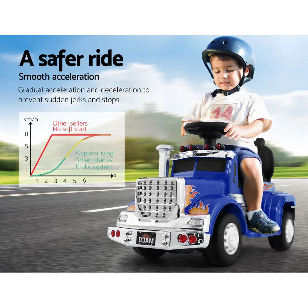 Ride On Cars Kids Electric Toys Car Battery Truck Childrens Motorbike Toy - Blue - Nurns