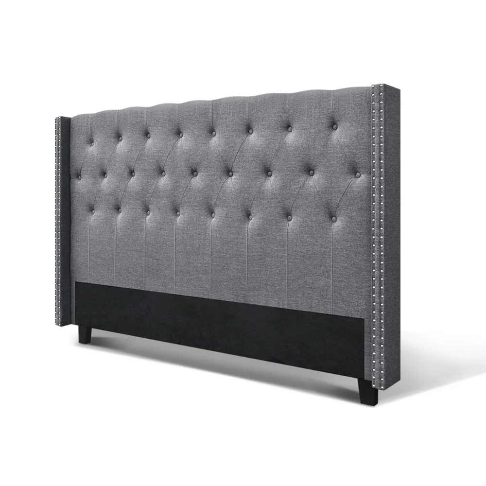 Bed Headboard Fabric - Grey King - Nurns