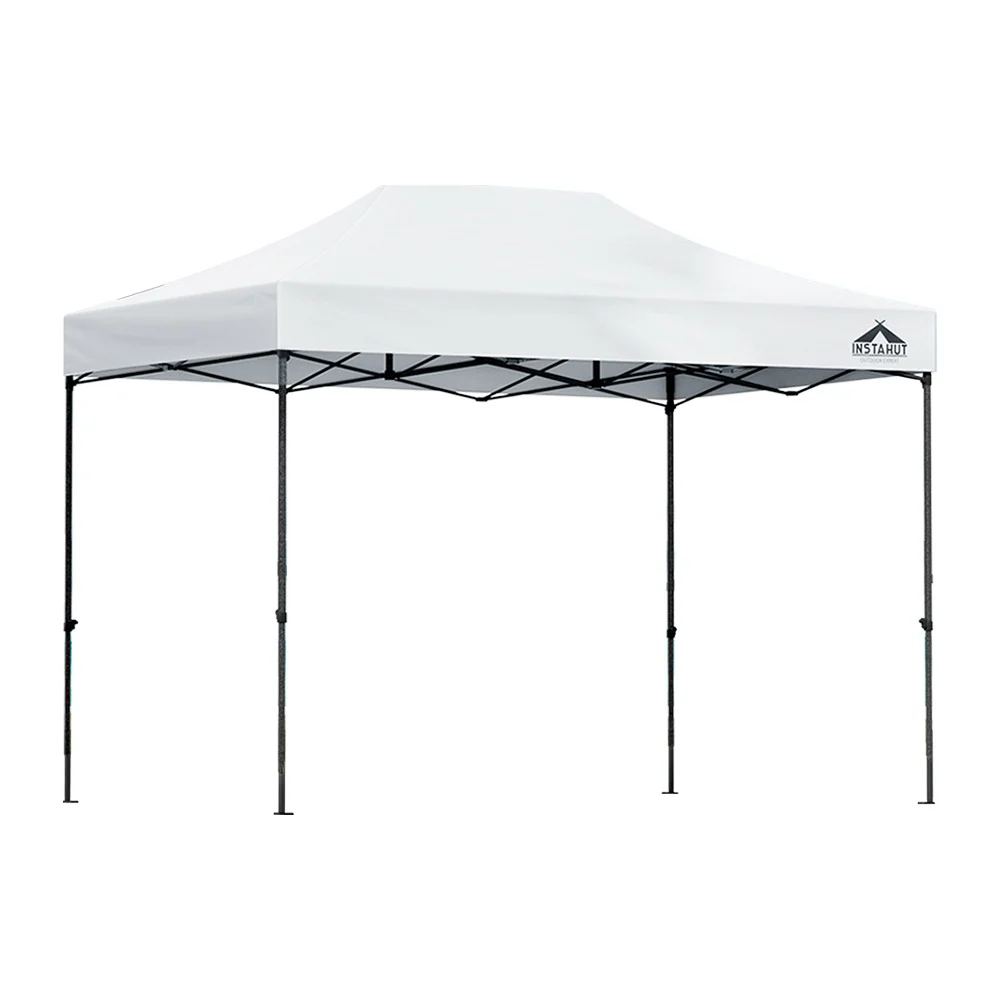 Instahut Gazebo Pop Up 3x4.5m w/Base Podx4 Marquee Folding Outdoor Wedding Camping Tent Shade Canopy White - Nurns
