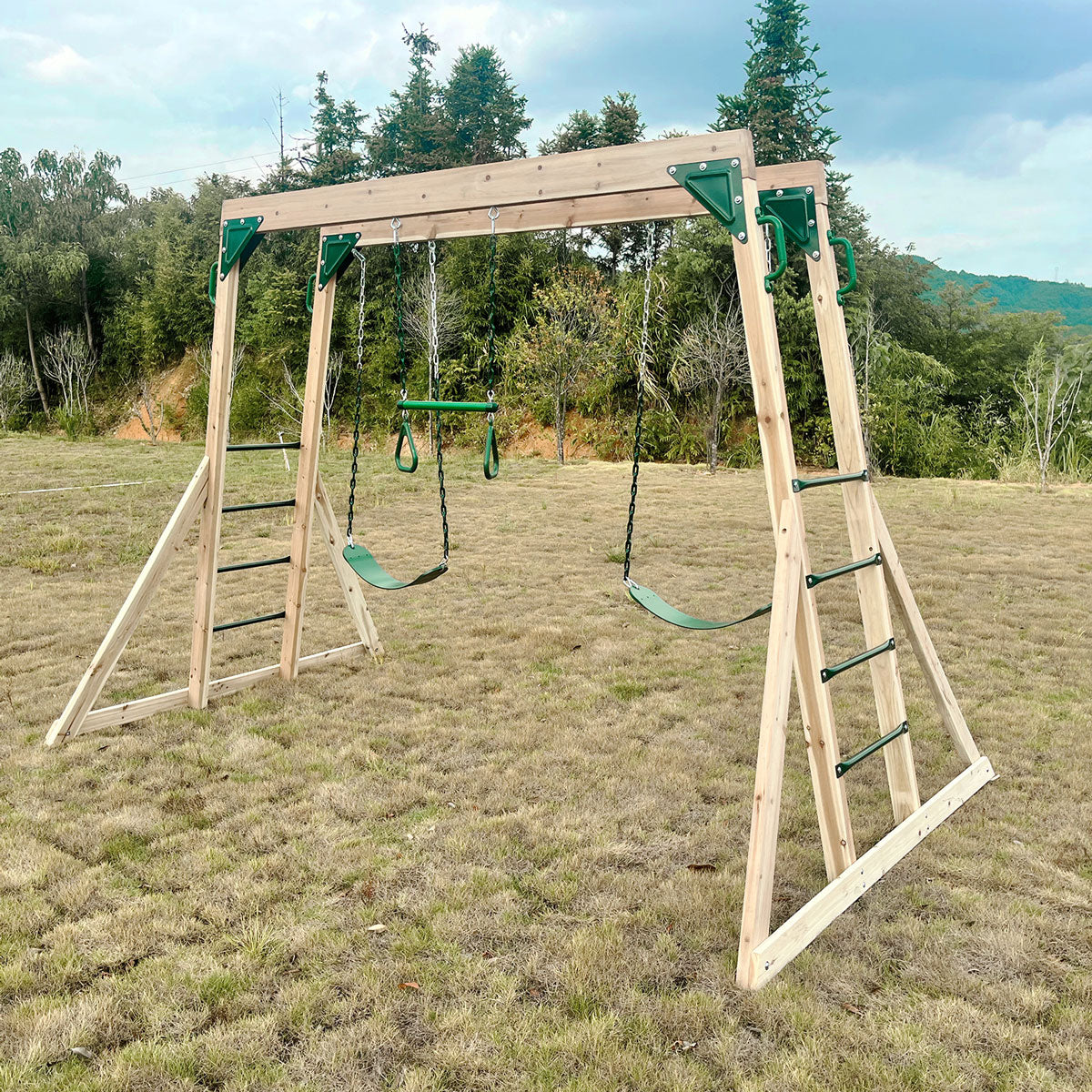 Kids Daintree 2-in-1 Monkey Bars & Swing Set - Nurns