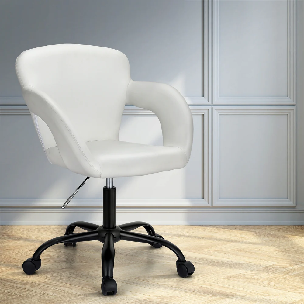 Artiss Office Chair Mid Back White - Nurns