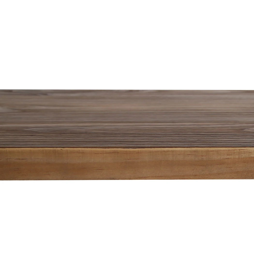 Edith Set of 2 140cm Dining Bench Chairs Wooden - Brown - Nurns