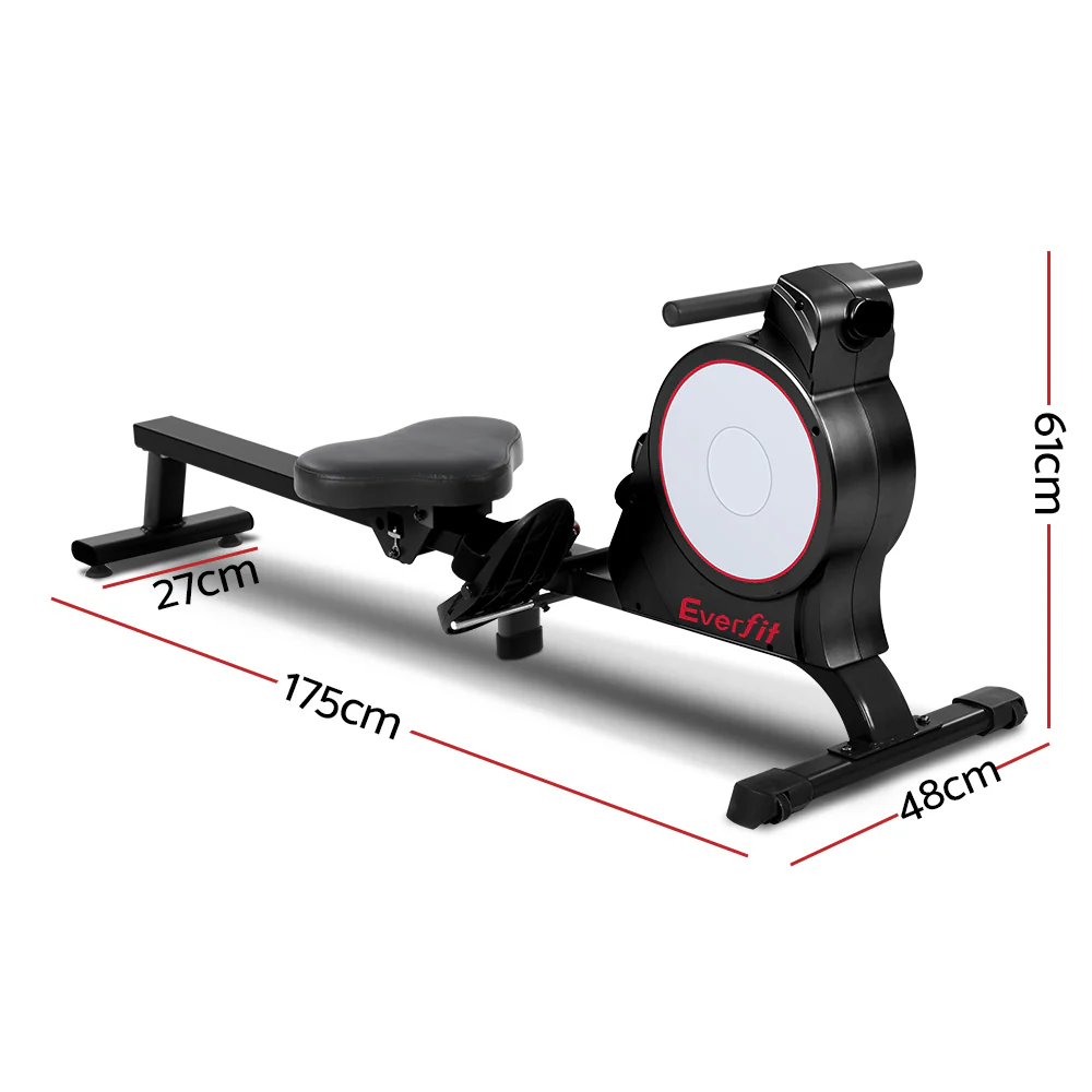 Everfit Rowing Machine Rower Magnetic Resistance Exercise Gym Home Cardio - Nurns