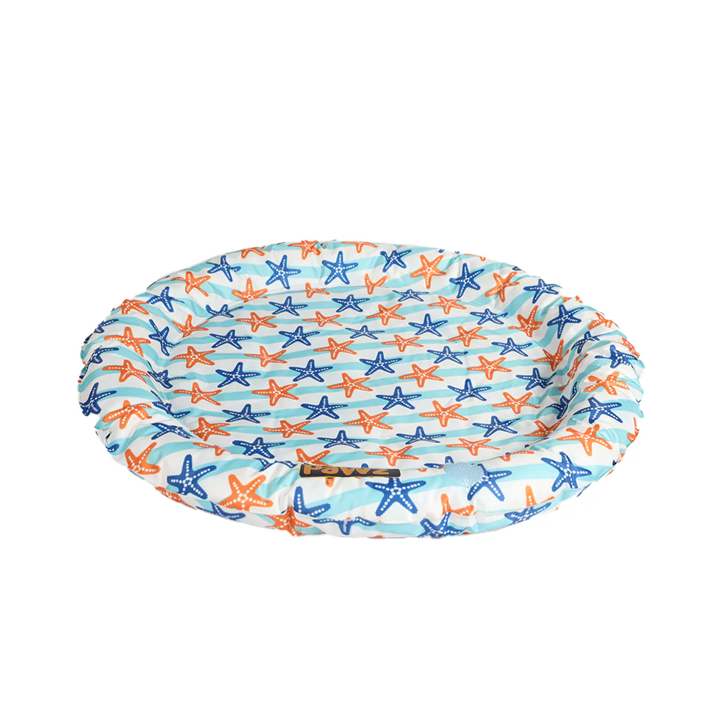 LARGE Dog Beds Pet Cool Gel Mat Bolster - Multicolour - Nurns